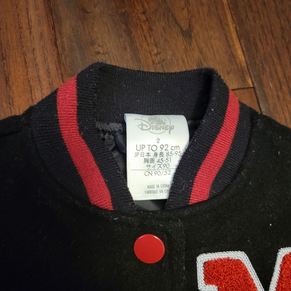 Size 2T Disney Mickey Letterman Varsity jacket - Picture 5 of 10